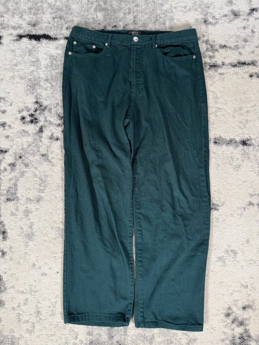 Vintage APC Jean Martin Baggy Green Denim Jeans